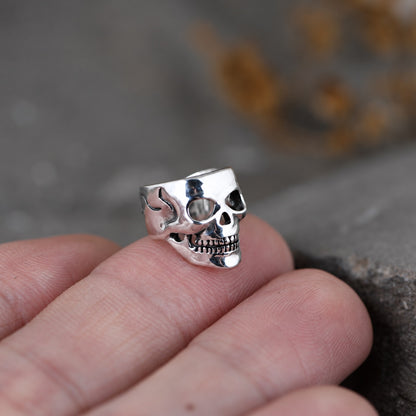Punk Skull Sterling Silver Ear Cuffs