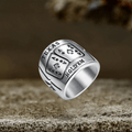 Punk Square Flush Poker Cards Ring in Stainless Steel