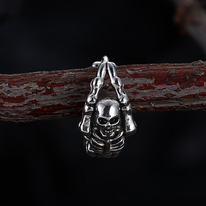 Punk Street Scorpion Skull Hoop Earrings in Stainless Steel
