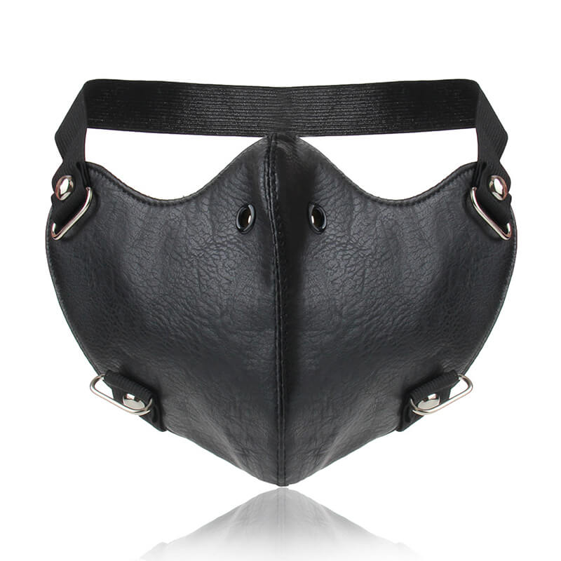 Punk Style Leather Half Face Mask