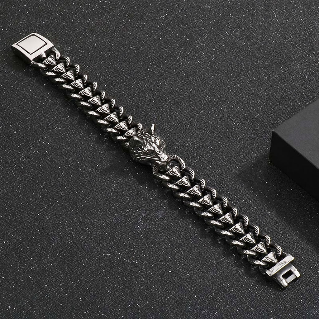 Punk Wolf Head Keel Chain Animal Bracelet