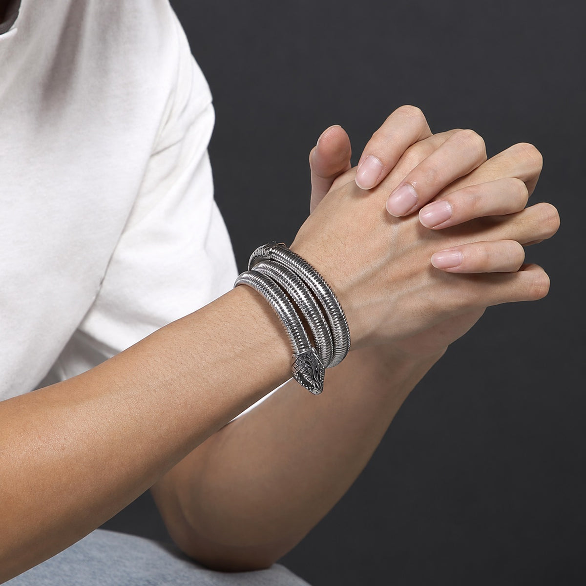 Rattlesnake Stainless Steel Snake Bracelet