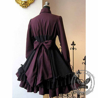 Renaissance Big Bow Gothic High Waist Dress