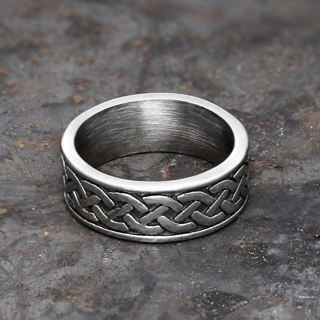 Retro Classic Pattern Ring in Stainless Steel