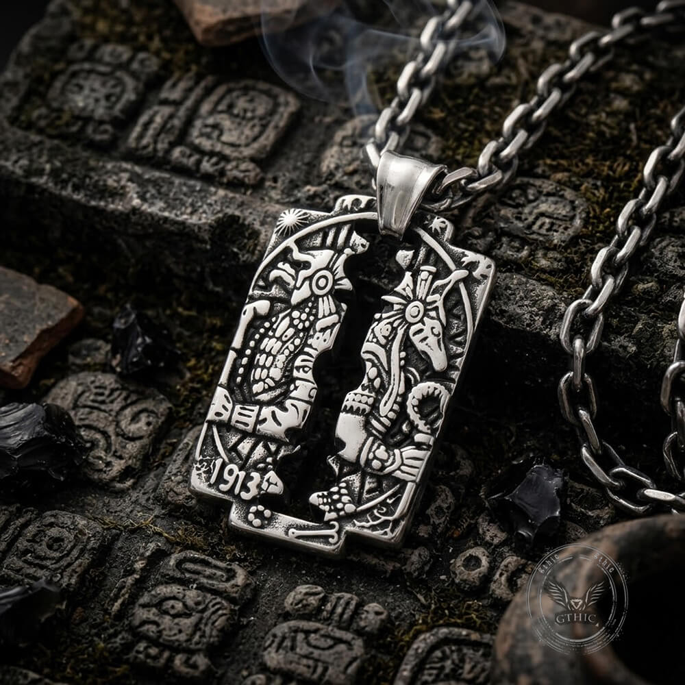 Retro Horus Anubis Stainless Steel Amulet Pendant