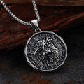 Retro Jesus Head Sacred Heart Pendant in Stainless Steel