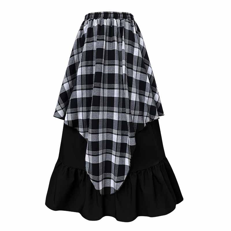 Retro Medieval Top Irregular Skirt Girdle Waist Set