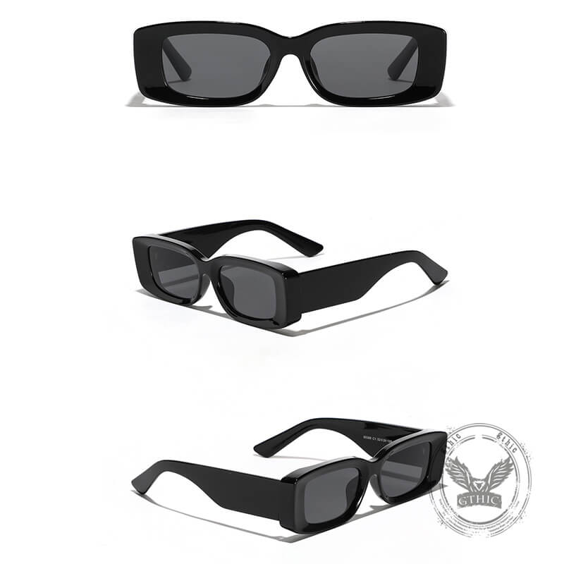 Retro Modern Square Small Frame PC Sunglasses