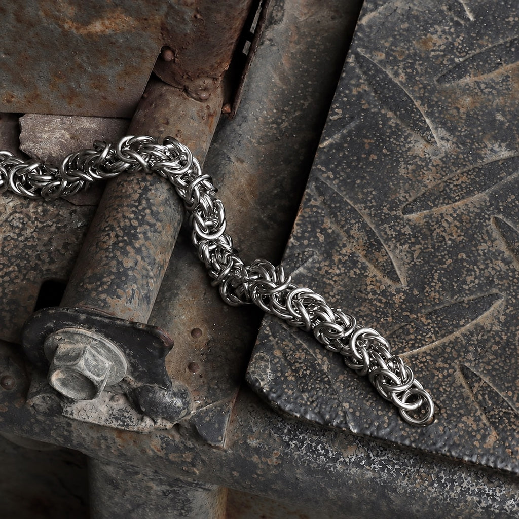 Classic Byzantine Chain Bracelet in Stainless Steel