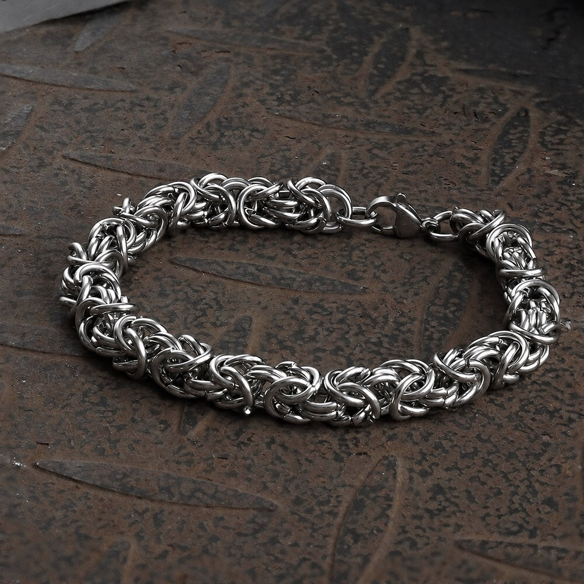 Classic Byzantine Chain Bracelet in Stainless Steel