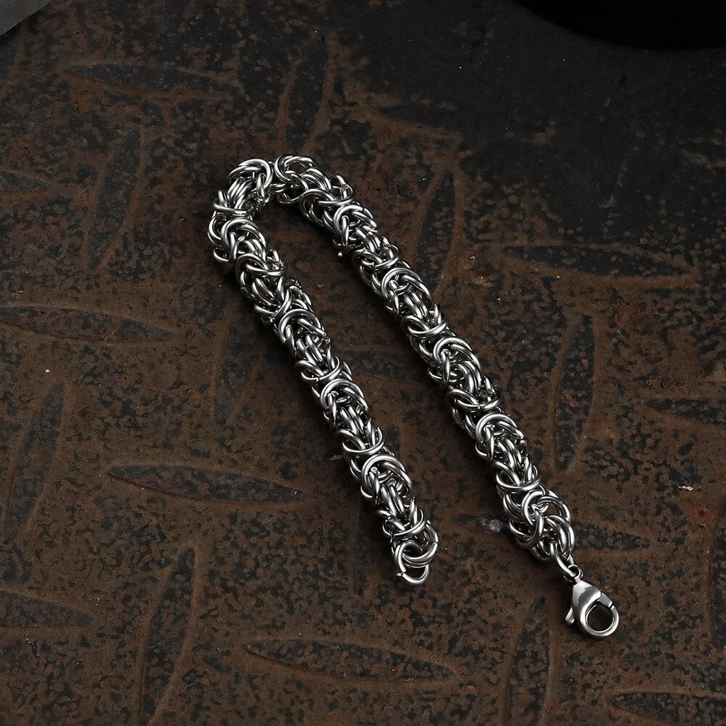 Classic Byzantine Chain Bracelet in Stainless Steel