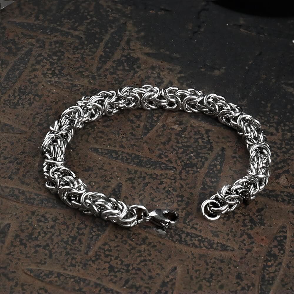 Classic Byzantine Chain Bracelet in Stainless Steel