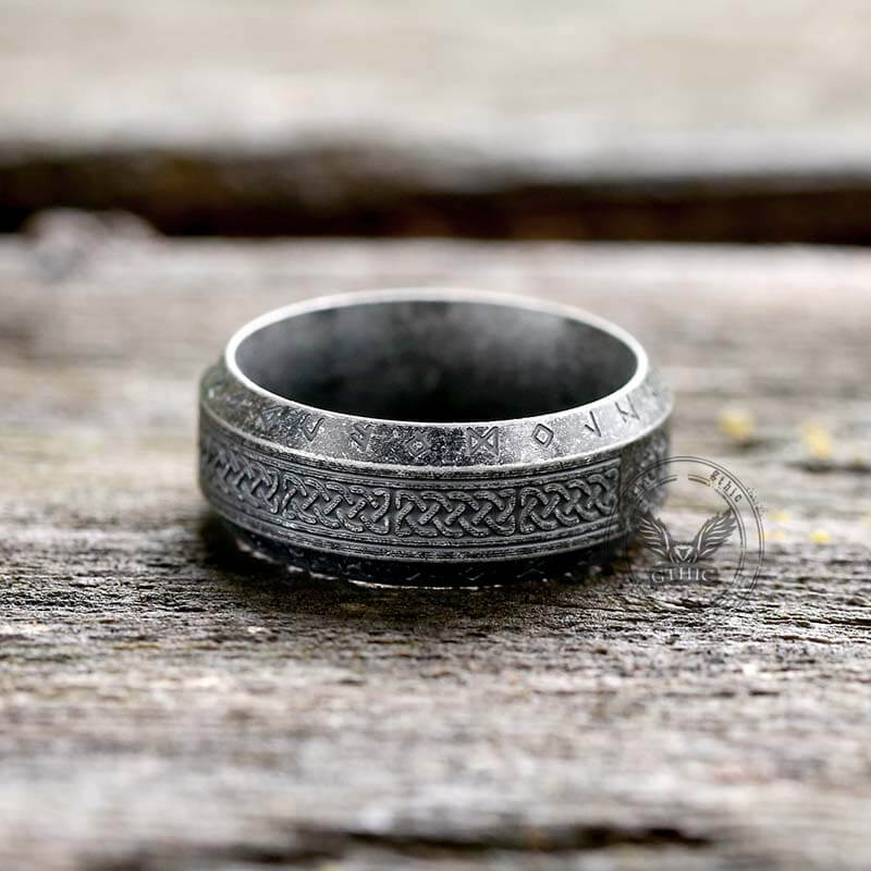 Retro Tree Of Life Knot Viking Ring in Stainless Steel
