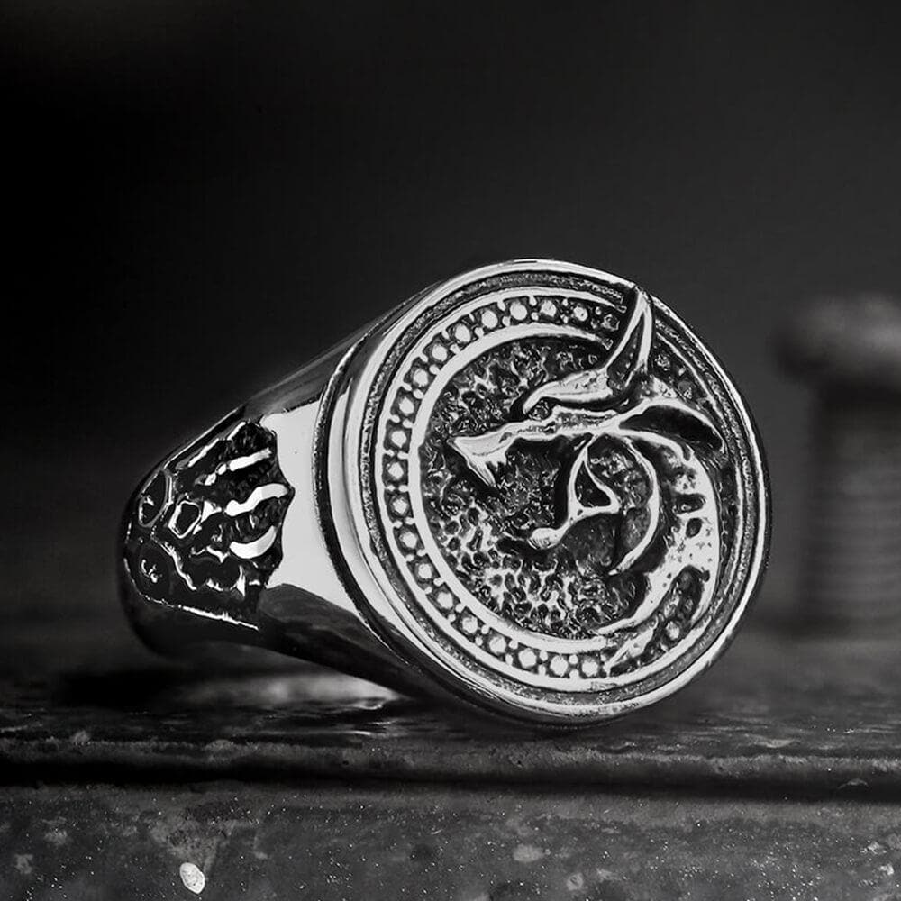 Witcher Wolf Viking Ring in Stainless Steel
