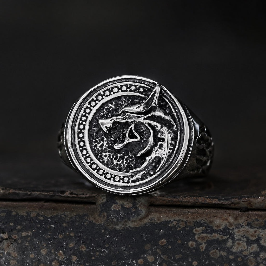 Witcher Wolf Viking Ring in Stainless Steel