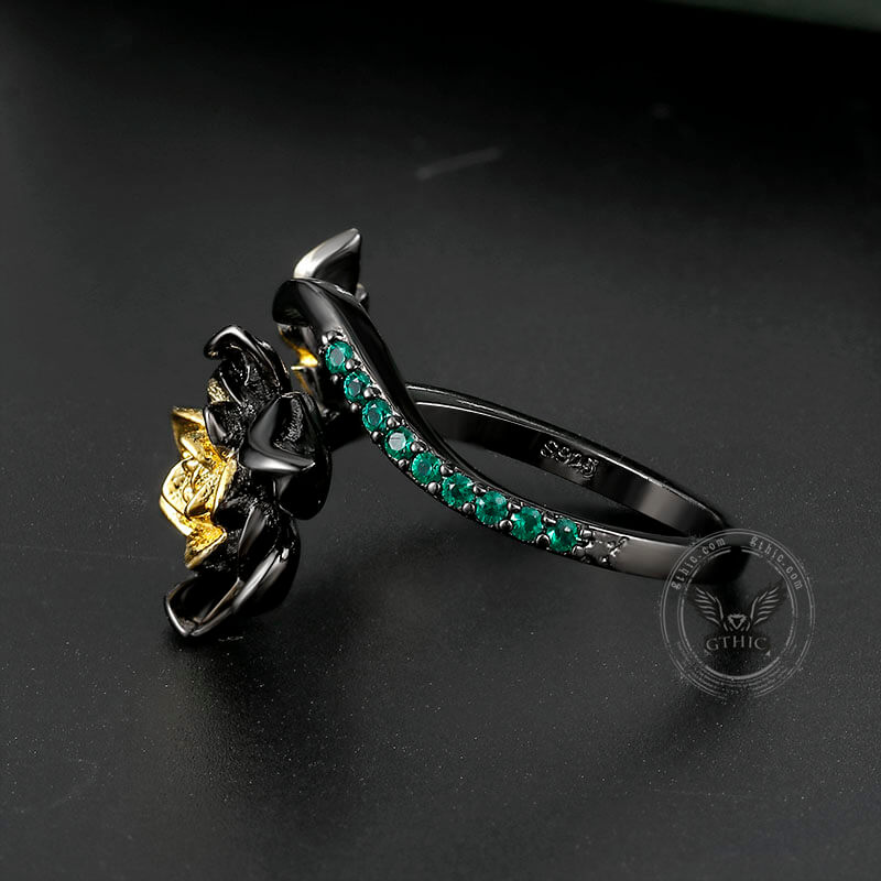 Rose Olivine Brass Women Ring