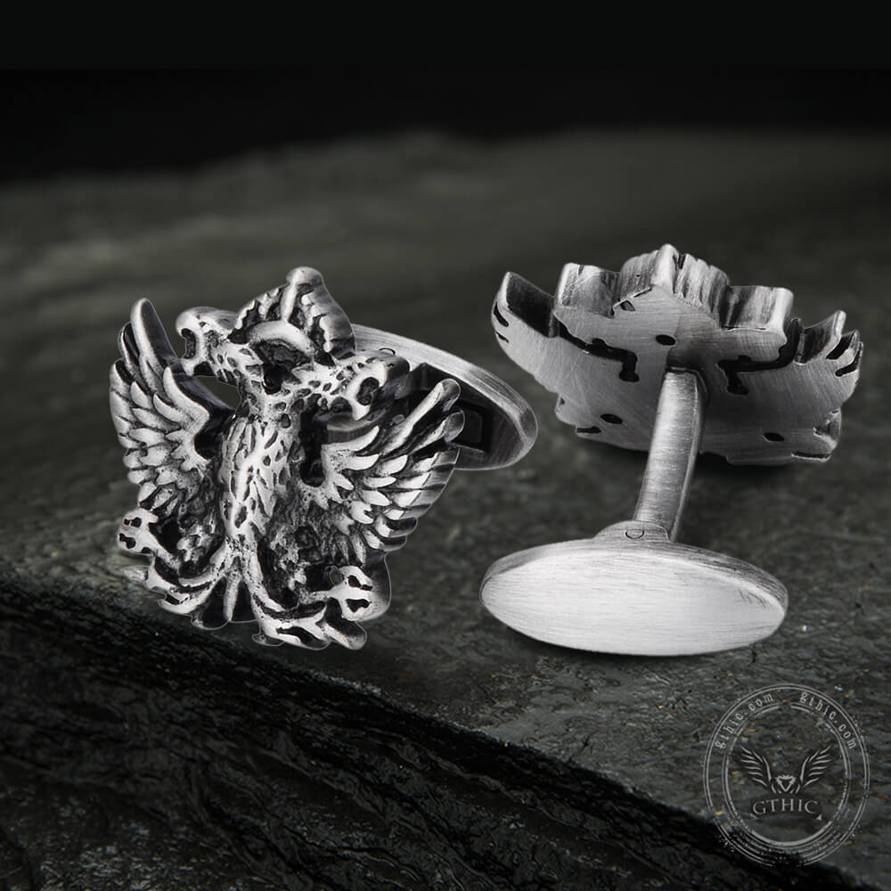 Royal Double-headed Eagle Cufflinks in Brass