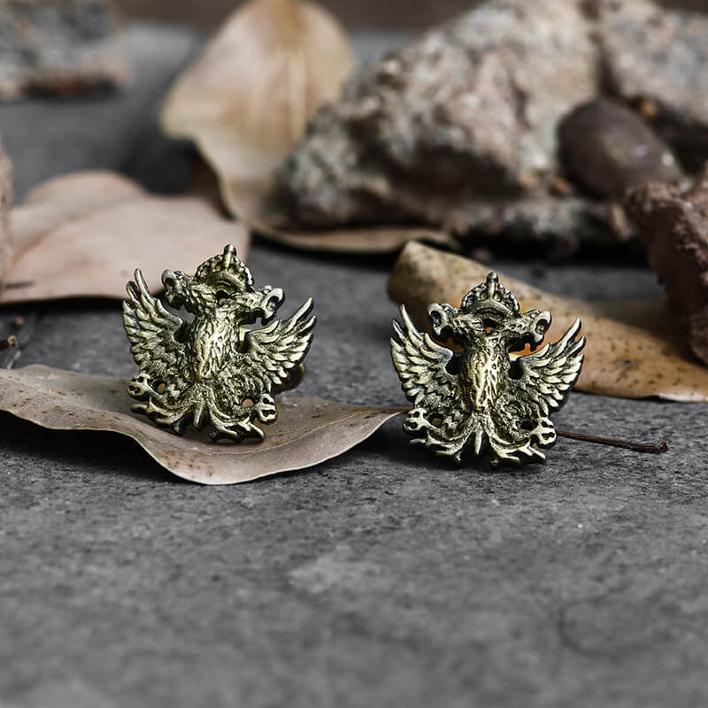 Royal Double-headed Eagle Cufflinks in Brass