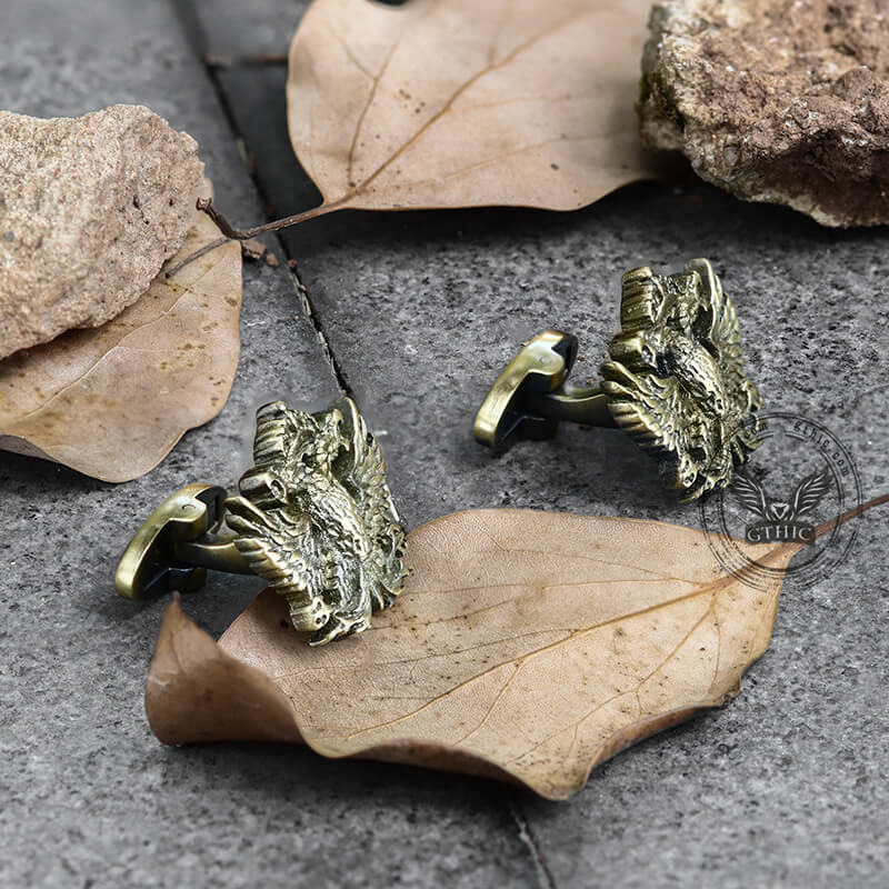 Royal Double-headed Eagle Cufflinks in Brass
