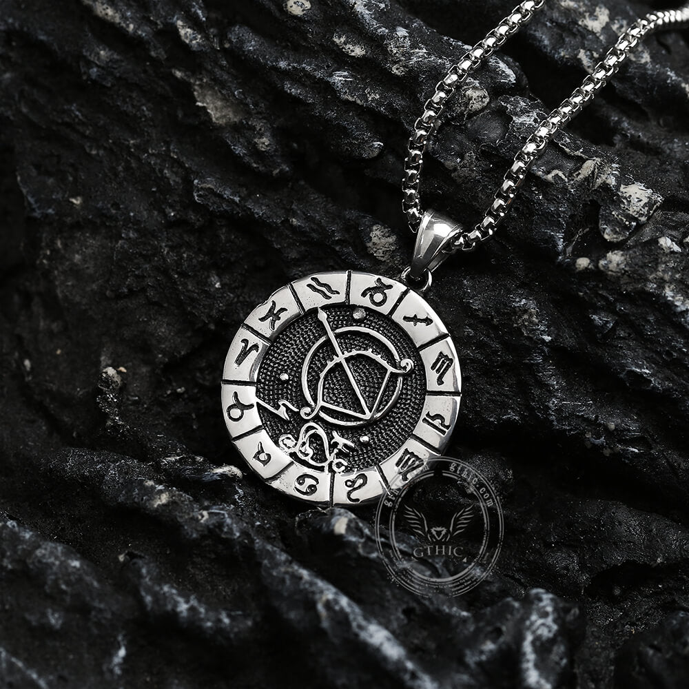 Sagittarius Pendant in Stainless Steel