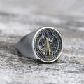 Saint Benedict Ring in Stainless Steel