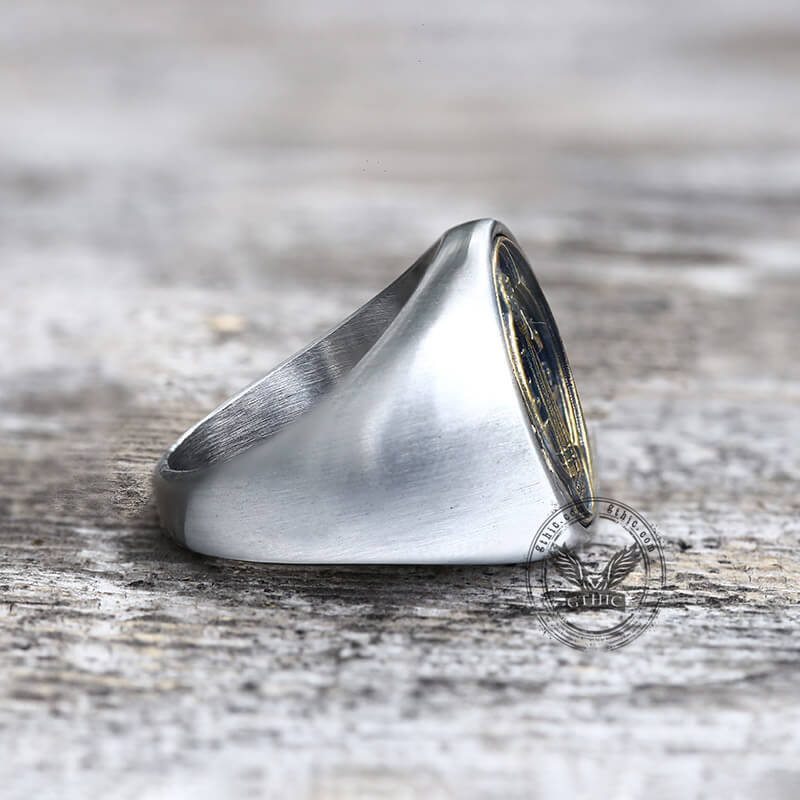 Saint Benedict Ring in Stainless Steel