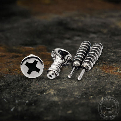 Screw Stud Earrings in Stainless Steel