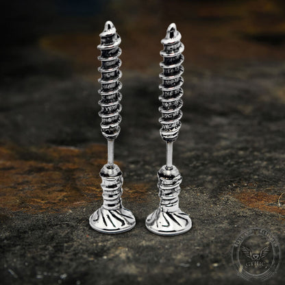Screw Stud Earrings in Stainless Steel