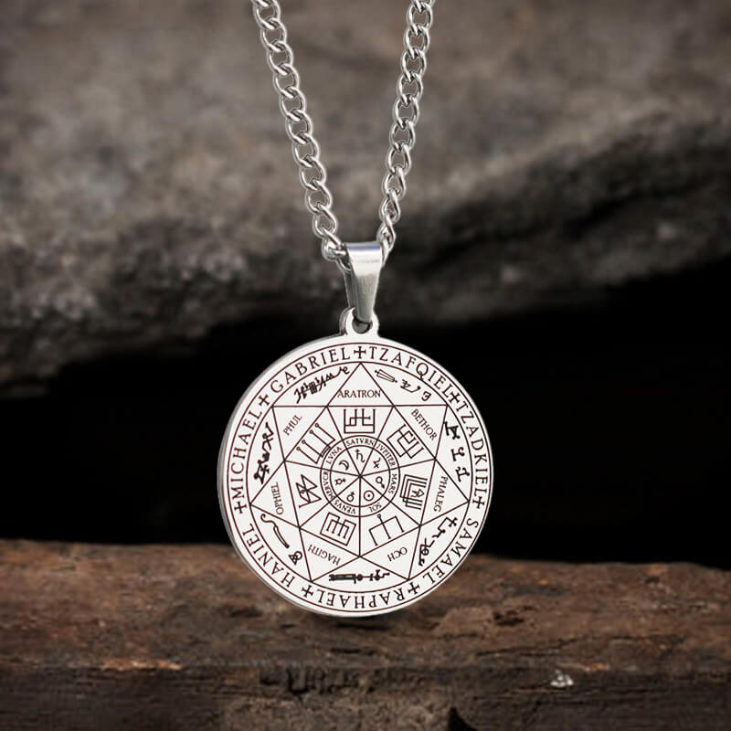 Seal of The Seven Archangels Necklace in Stainless Steel