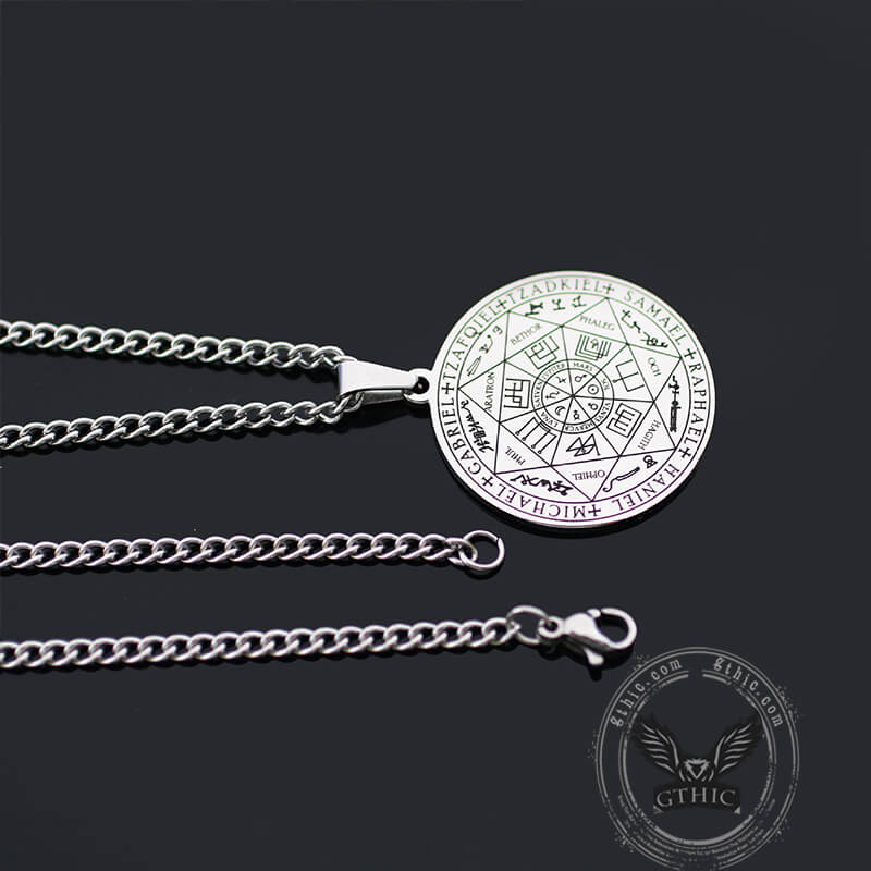 Seal of The Seven Archangels Necklace in Stainless Steel