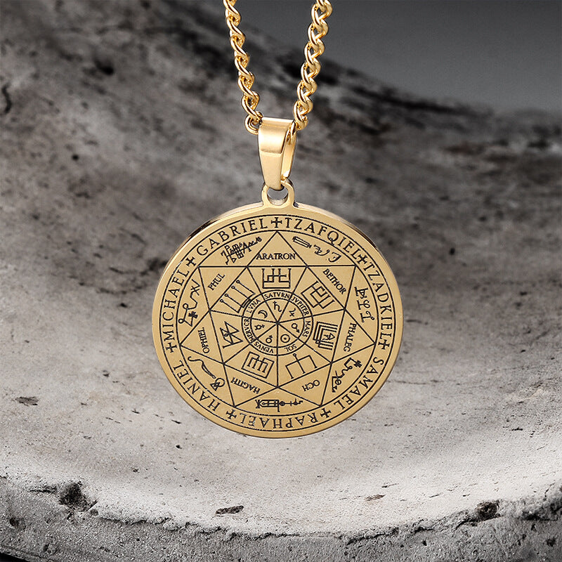 Seal of The Seven Archangels Necklace in Stainless Steel