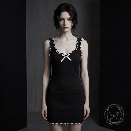 Sexy V-Neck Bow Sleeveless Nightdress