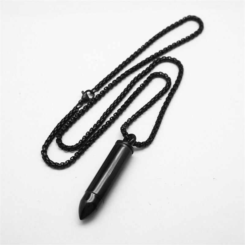 Simple Bullet Stainless Steel Openable Pendant