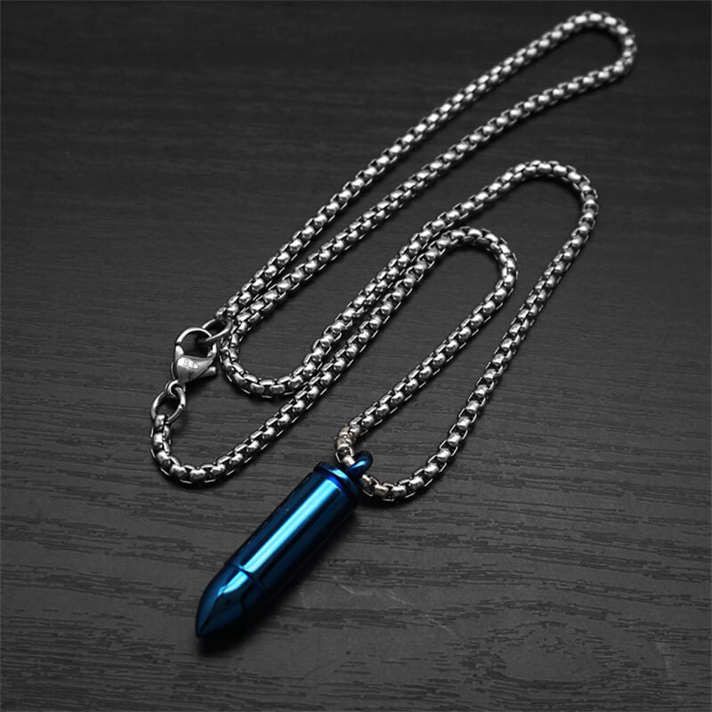 Simple Bullet Stainless Steel Openable Pendant