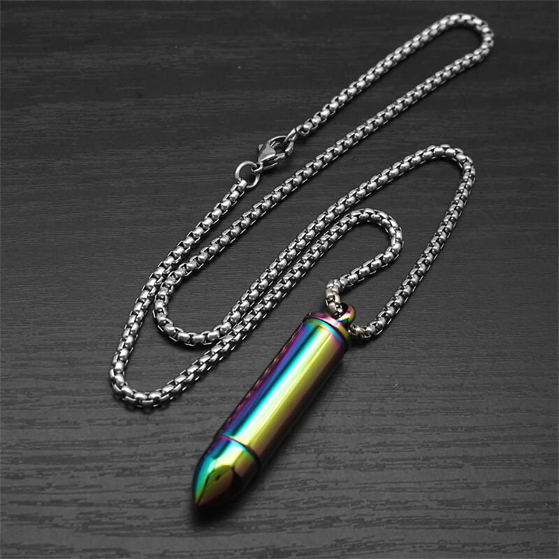 Simple Bullet Stainless Steel Openable Pendant