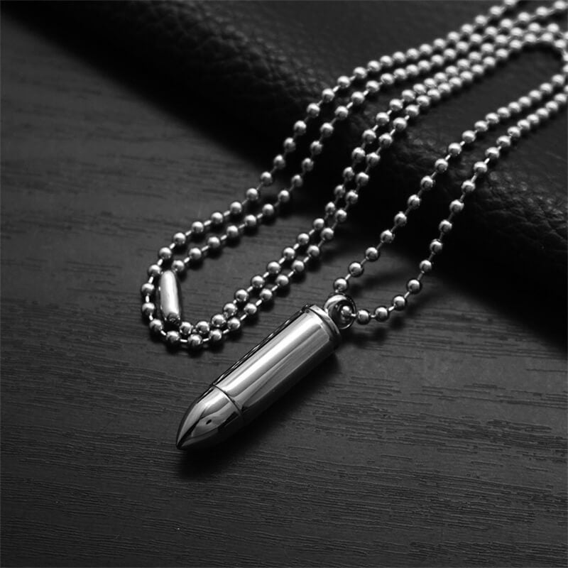 Simple Bullet Stainless Steel Openable Pendant