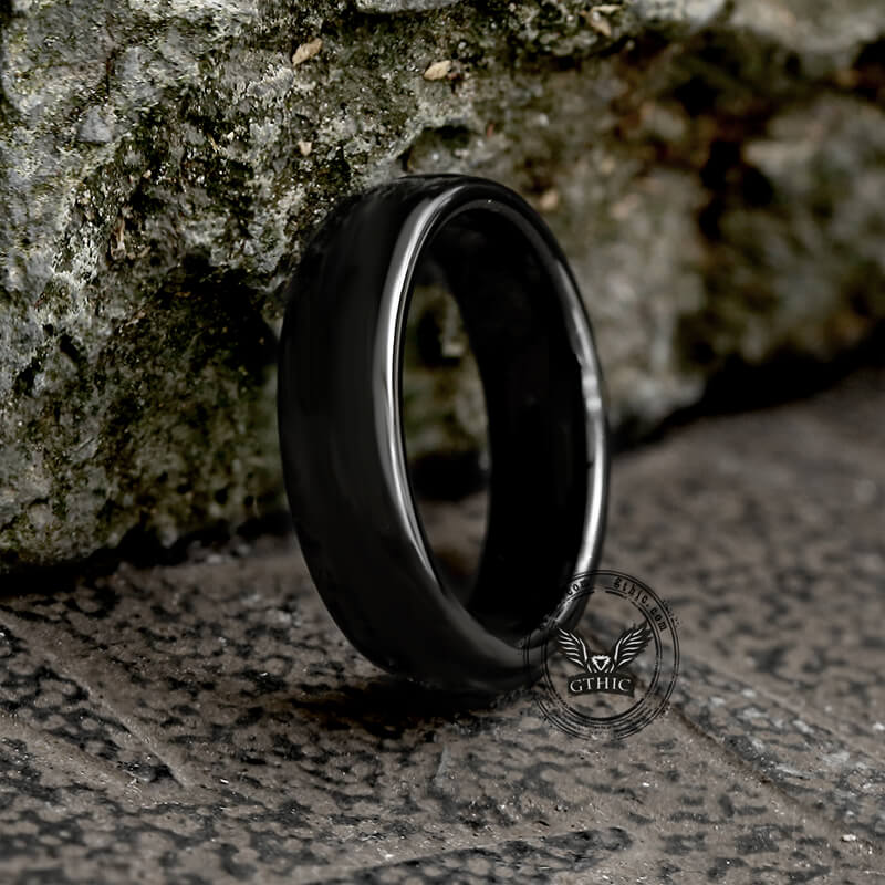 Simple Couple Wedding Ring in Ceramic