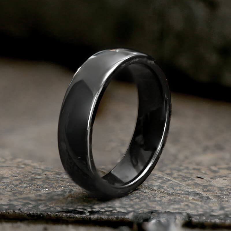 Simple Couple Wedding Ring in Ceramic