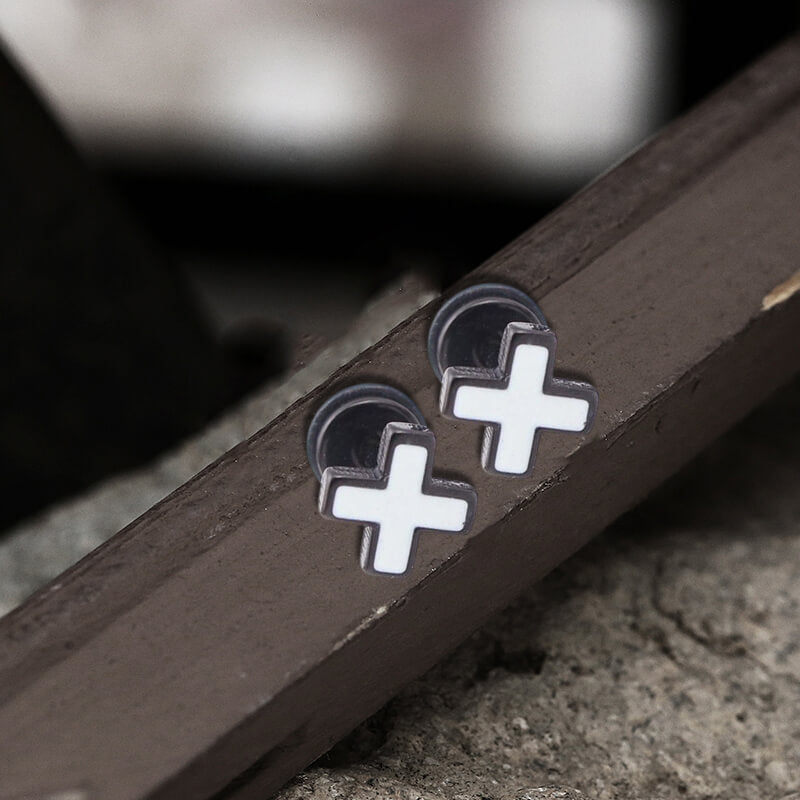 Simple Cross Earring in Stainless Steel