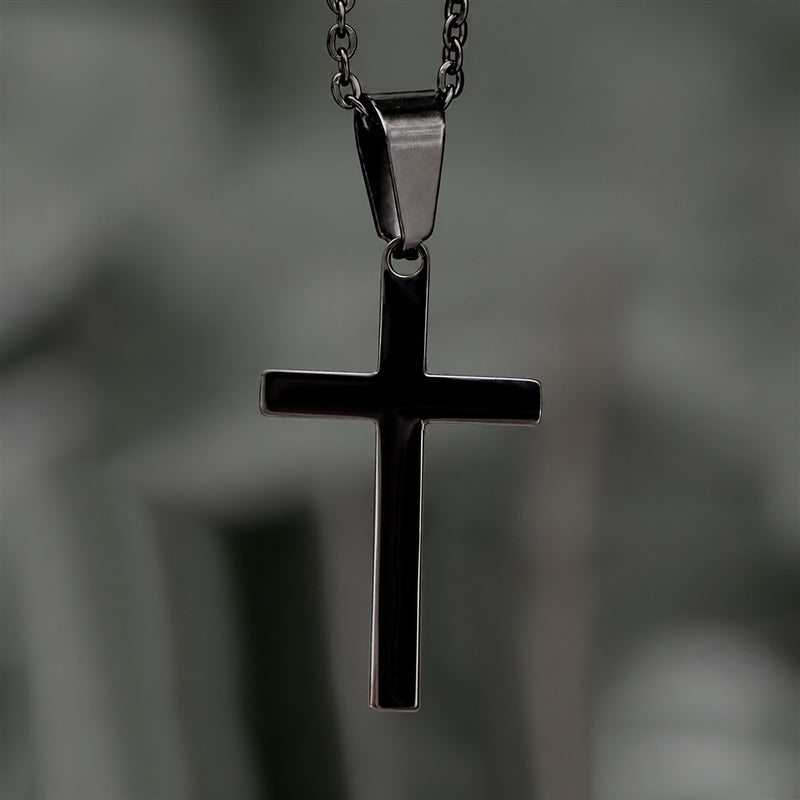 Simple Cross Pendant in Stainless Steel