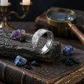 Simple Gem Hexagon Pattern Soccer Ring in Stainless Steel