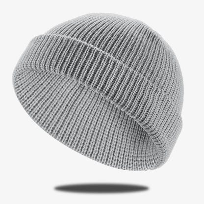 Simple Solid Color Cuffed Beanie Hat