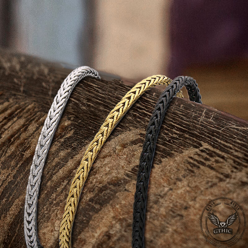 Simple Solid Color Jewelry Buckle Bracelet in Stainless Steel