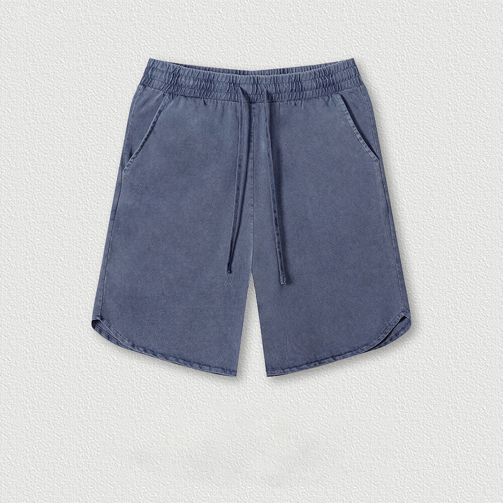 Simple Solid Color Strappy Pocket Shorts