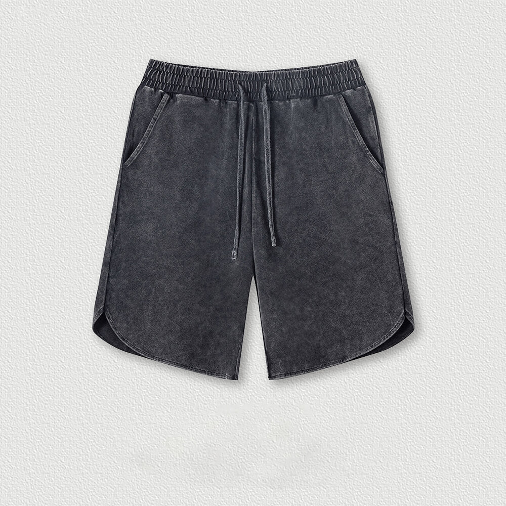 Simple Solid Color Strappy Pocket Shorts