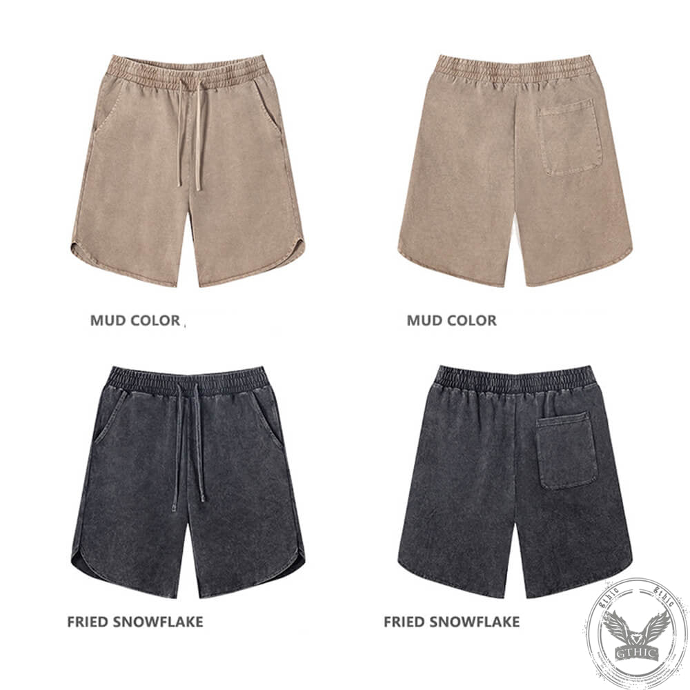 Simple Solid Color Strappy Pocket Shorts
