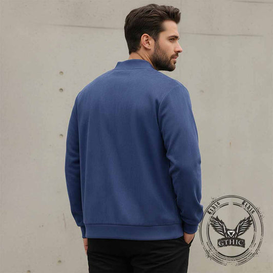 Simple Solid Color Suede Casual Zip-Up Jacket
