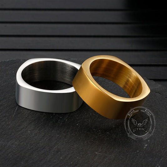 Simple Square Ring in Stainless Steel