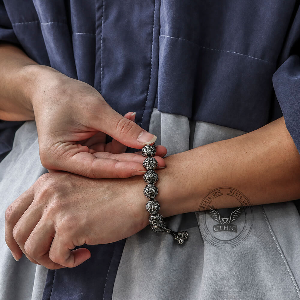 Six-character Mantra Bracelet in Stainless Steel