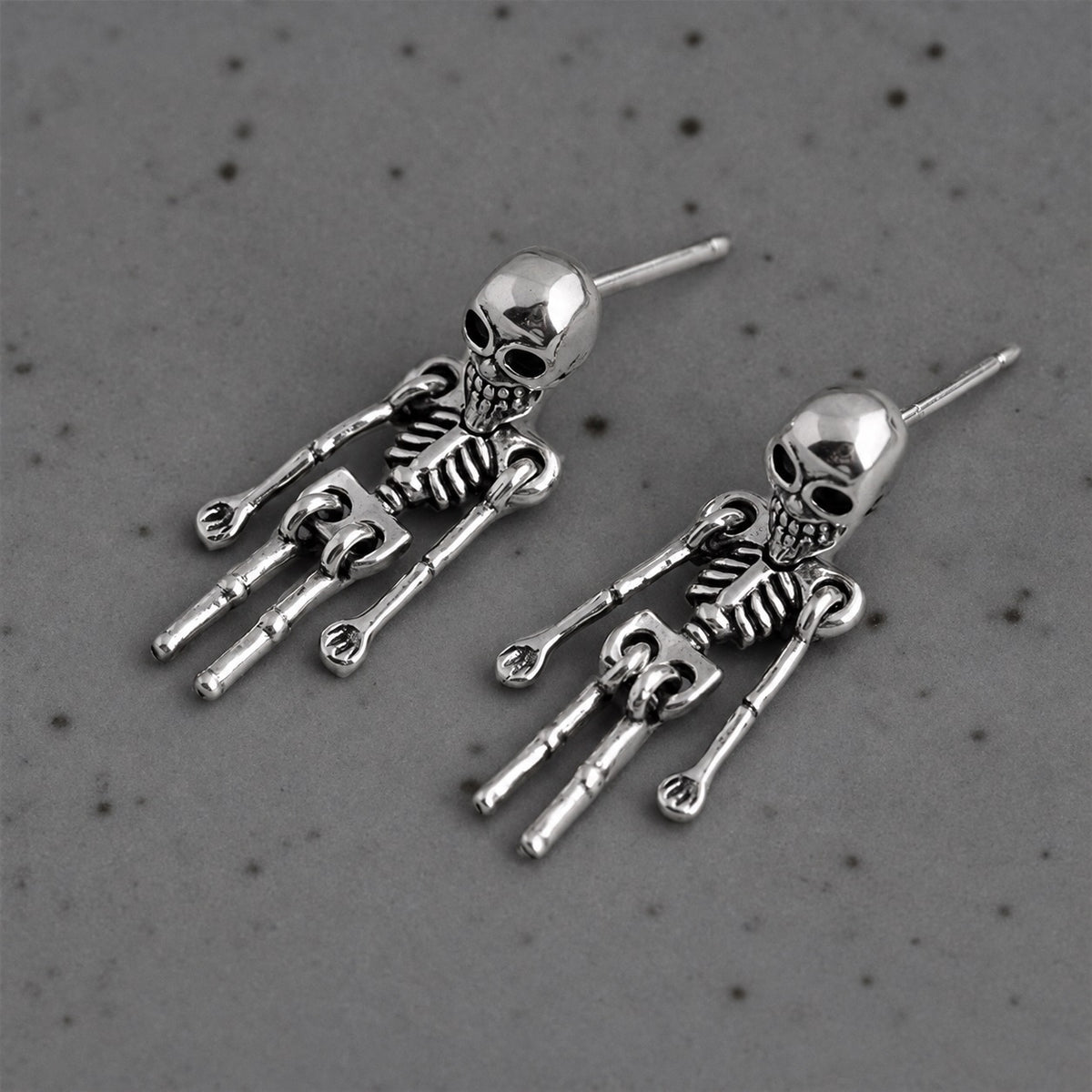 Skeleton Earrings in Sterling Silver